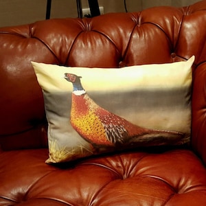 Pheasant picture Cushion cover, Pheasant pillow, Pheasant Pillow Cover, Pheasant decorator throw pillows, Pheasant throw cushion