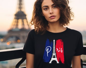 Paris Shirt French TShirt Gift For Paris Lover Parisian TShirt Gift,Chic Paris Girl T-Shirt, Paris Vacation Shirt France Lover (More colors)
