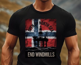 End Windmills Norway Oil Rig Shirt, North Sea Oil Rig Tee, Drill Baby Drill Shirt, Oilfield Tshirts Oilfield Proud Tee Drilling Rig Worker