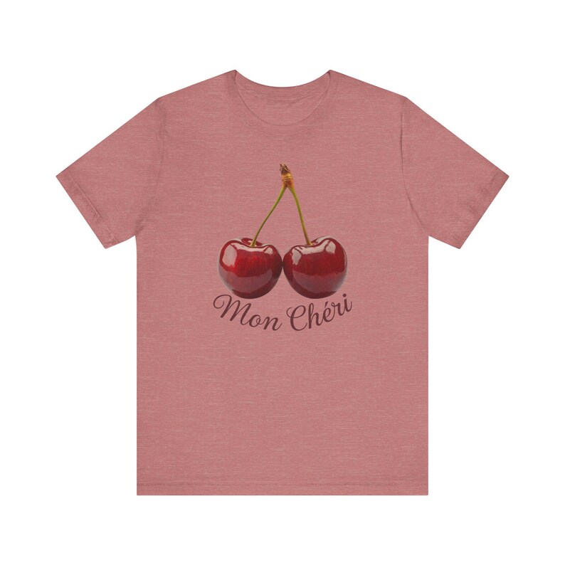 Cherry Coquette Shirt, Mon Cheri Cherry Shirt, Y2K Red Cherries Graphic T-Shirt, Trendy Cherry TShirt for women, Cherry Bomb 90s 2000s Tee image 8