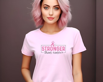 Cancer T Shirt, Stronger Than Cancer, Cancer Survivor TShirt, Cancer Warrior T-Shirt, Breast Cancer Shirt, Cancer Tee, Cancer Awareness Tee