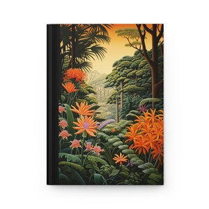 Henri Rousseau Journal, William Morris Inspired design Decorated Journal,  Hardcover Journal, Notebook