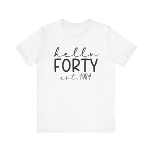 Women's 40th Birthday T-Shirt - Vintage 1984 Original Parts Tee, 40th Birthday Gift Idea - View #10