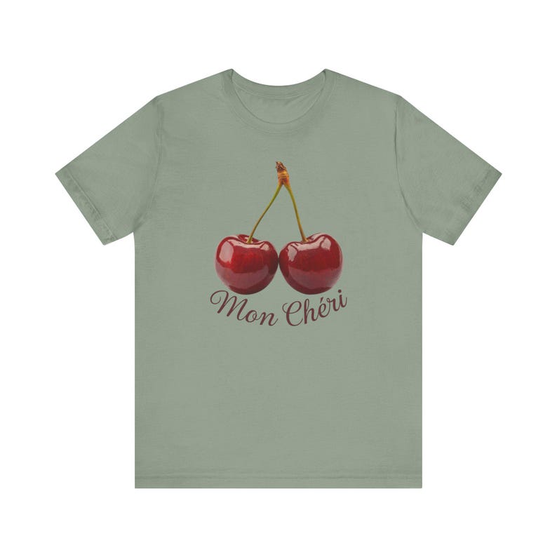 Cherry Coquette Shirt, Mon Cheri Cherry Shirt, Y2K Red Cherries Graphic T-Shirt, Trendy Cherry TShirt for women, Cherry Bomb 90s 2000s Tee image 5