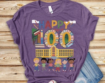 Shirt 100 dagen school, shirt 100 dagen, viering 100e schooldag, studentenshirt, shirt terug naar school, cadeau voor leraar MEER KLEUREN