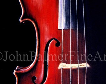 Cello Bild, Cello Grußkarte, Cello Bild von meinem Gemälde eines Cellos