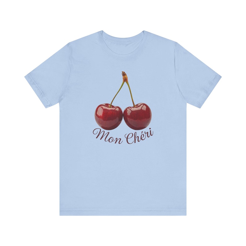 Cherry Coquette Shirt, Mon Cheri Cherry Shirt, Y2K Red Cherries Graphic T-Shirt, Trendy Cherry TShirt for women, Cherry Bomb 90s 2000s Tee image 10