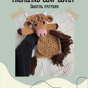 Highland Cow lovey crochet PATTERN