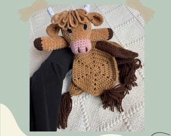 Highland Cow lovey crochet PATTERN