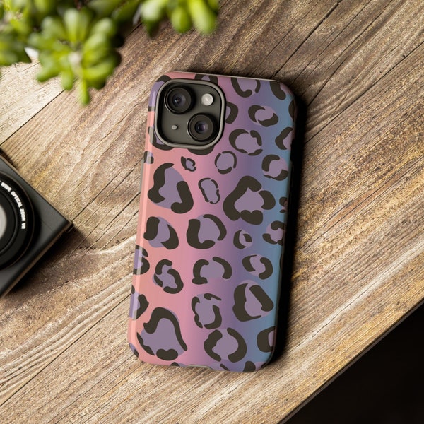 Leopard Phone Case for iPhone 15, Tough Case, iPhone Phone Case, Present for him and her, Birthday