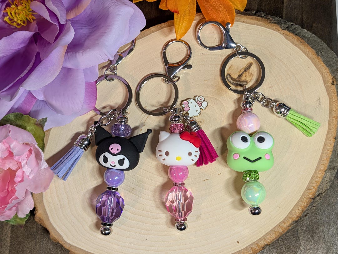Cute Character Charm Keychains - Etsy