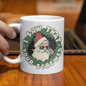 Funny Ugly Christmas Sweater, Humor, Funny Santa Mug, Christmas Holiday Mug, Gift for Christmas, Ho Ho Ho I Deliver All Night Long Mug