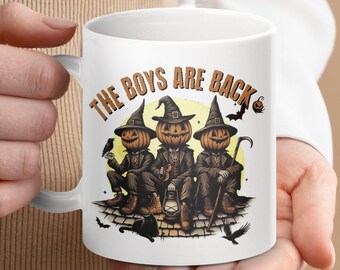 Spooky Season ceramic mug, Vintage Horror Movie ceramic mug, Vintage Movie ceramic mug, Retro Halloween Pumpkin mug, Cute Halloween mug