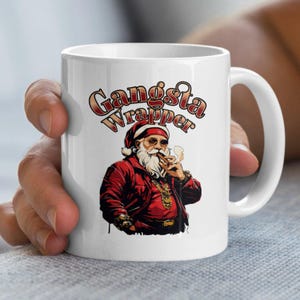 Funny Santa Coffee Mug, Christmas Holiday Mug, Gift for Christmas, Ugly Christmas Sweater, Adult Humor Coffee Mug, I Deliver All Night Long