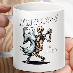 Lustige tanzende Skelett Keramikbecher, gruselige Saison Keramikbecher, Vintage Halloween Becher, Halloween Kaffeebecher, Disney Halloween Keramikbecher