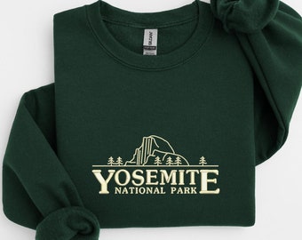 Embroidered Yosemite National Park California Sweatshirt | Outdoors Sweater | Nature Lover Souvenir Gift