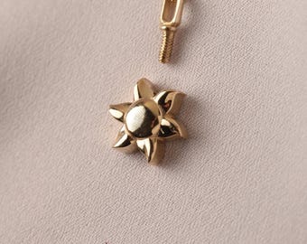 14K massivt guld urna solhalsband, personligt guld urnahalsband, mänsklig aska halsband, guld askhållare hänge, minnessmycken