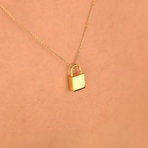 14K Solid Gold Padlock Urn Necklace, Custom Ash Holder Pendant, Memorial Cremation Keepsake, Personalized Gift for Precious Remembrance