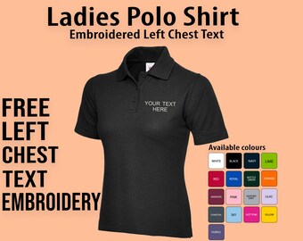 Polo brodé pour femme. Polo personnalisé. polo de travail. Polo pour femme avec logo brodé, polo personnalisé.