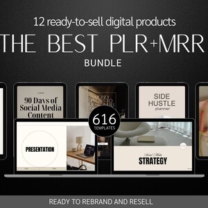Ultimate PLR & MRR Bundle | Passive Income Ideas | Ready to sell Digital Products | Plr Bundle Digital Products | PLR Digital Planner Canva