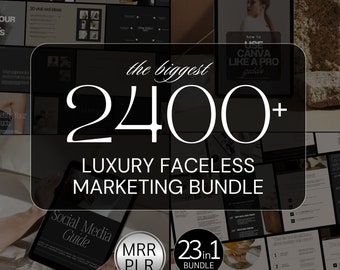 2400+  Luxury Faceless Digital Marketing Bundle | Faceless Digital Marketing Bundle | Faceless Digital Marketing PLR & MRR | Faceless