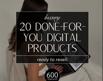 600 productos digitales PLR / Productos digitales para vender / Productos digitales DFY para revender / Paquete de marketing digital sin rostro / Mrr y Plr