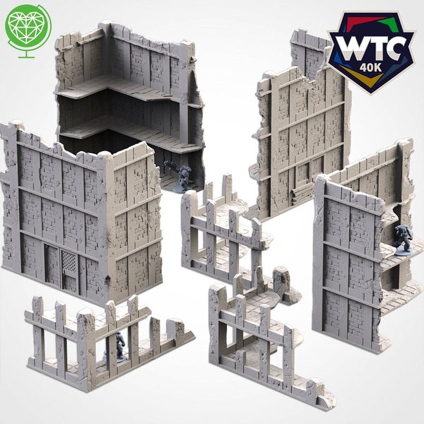 Tabletop Terrain - Txarli Factory - City Ruins - WTC 40K Compatible