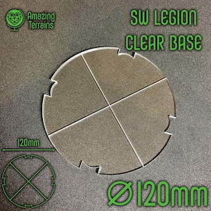 Legion Clear Acrylic Bases - Round 120 mm