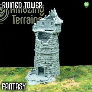 Ruined Tower Dice Tower: Fantasy Tabletop Wargaming Terrain