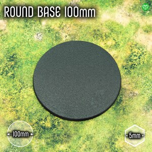 Round Base 100mm | Magnet Ready, High Quality 3D Printed Tabletop Base for Miniatures