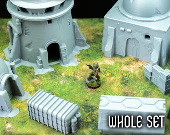 Sci-Fi Tabletop Terrain: Desert Village - SW Legion Compatible