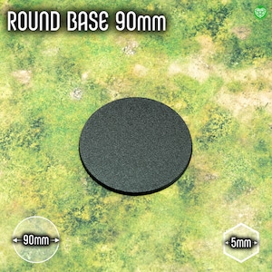 Round Base 90mm | Magnet Ready, High Quality 3D Printed Tabletop Base for Miniatures, Compatible with AoS & Other Manufacturers