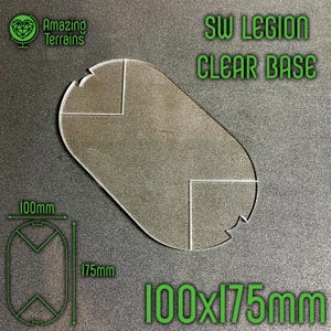 Legion Clear Acrylic Bases - Oval 100x175 mm