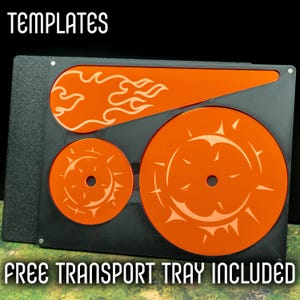 Old World Templates for Tabletop Gaming - Flame, 3 & 5 Inch Blast Markers Accessories for Wargaming