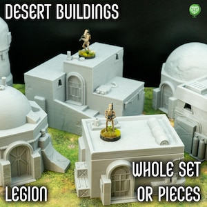Legion Terrain - Desert Buildings Set V2 for Sci-Fi Tabletop Games – Durable, Detailed & Compatible with many games