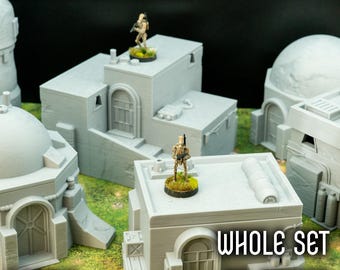 Set di terreni desertici fantascientifici: Wargame da tavolo in scala 28-32 mm