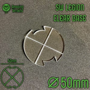 Legion Clear Acrylic Bases - Round 50 mm