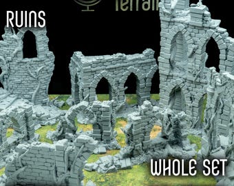 Abandoned City Ruins Terrain Set: Fantasy, AoS & Old World