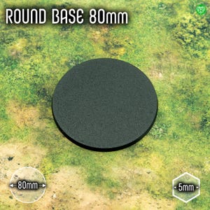 Round Base 80mm | Magnet Ready, High Quality 3D Printed Tabletop Base for Miniatures, Compatible with AoS & Other Manufacturers