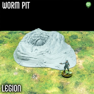 Legion Terrain - Desert Worm Pit for Sci-Fi Tabletop Games – Durable, Detailed & Compatible with many games