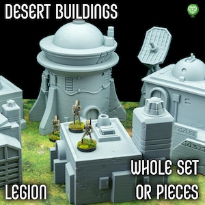 Legion Terrain - Desert Buildings Set V1 for Sci-Fi Tabletop Games – Durable, Detailed & Compatible with many games