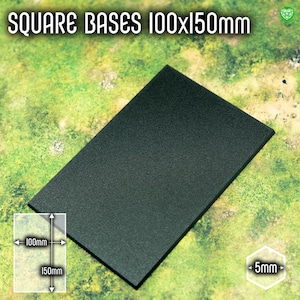 Square Base 100x150mm | Magnet Ready, High Quality 3D Printed Tabletop Base for Miniatures, Compatible with OW & Other Manufacturers