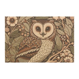 Frostlight Owl Cheer Doormat NCU0NTD1077