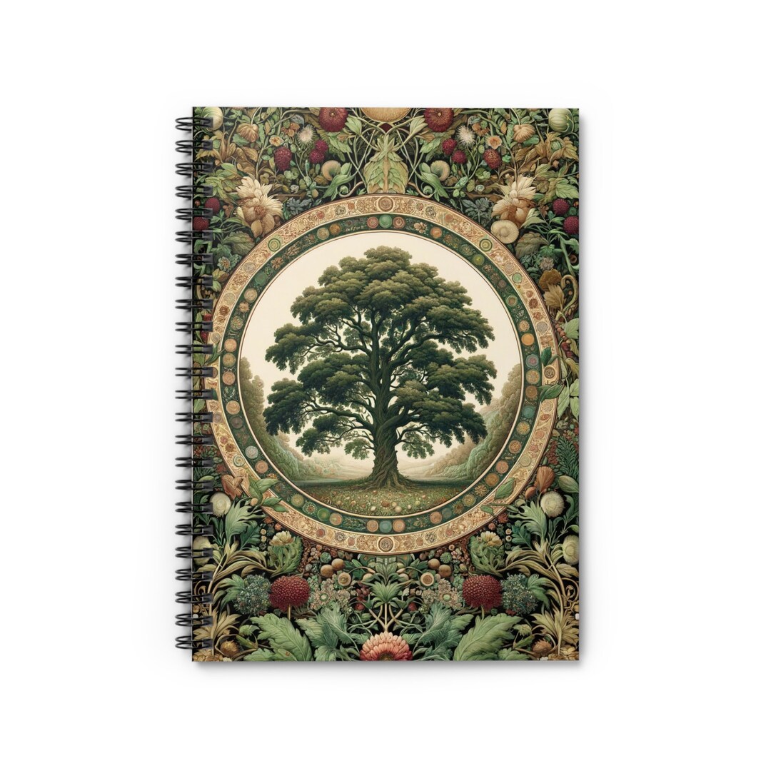 Elegant Tree of Life Notebook Nature Diary Botanical Floral Spiral ...