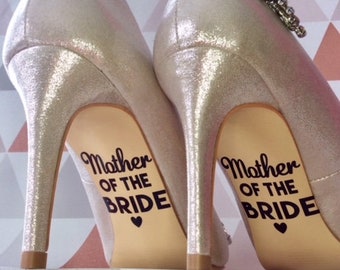 Mutter der Braut Brautparty Hochzeitstag Schuh Aufkleber Vinyl Aufkleber Brautjungfer etwas Blaues Geschenk Dekoration Personalisiert Maßgeschneidert