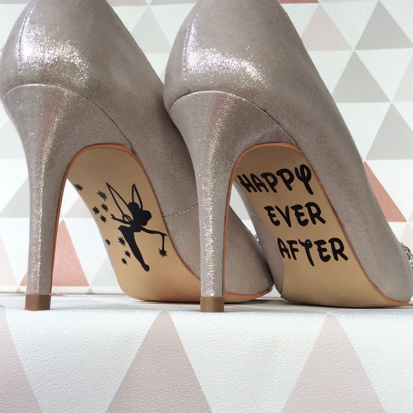 Fairy Princess Happy Ever After  Magical Wedding Day Shoe Decal Vinyl Sticker Princess Something Blue Gift Decoration Personalised Bespoke