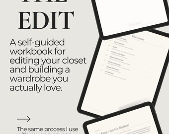 Closet Edit Workbook | Wardrobe Declutter Guide | Capsule Wardrobe (PDF ...