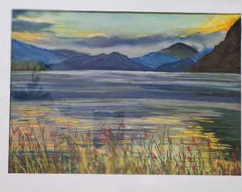 Beautiful Bassenthwaite in the Lake District. Original landscape pastel painting,not print completed in last few days..