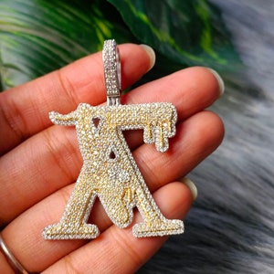 Custom iced out name pendant best sale