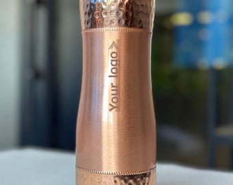 Personalized Copper Water Bottle, Ayurveda Health, Leak Proof (900ml)